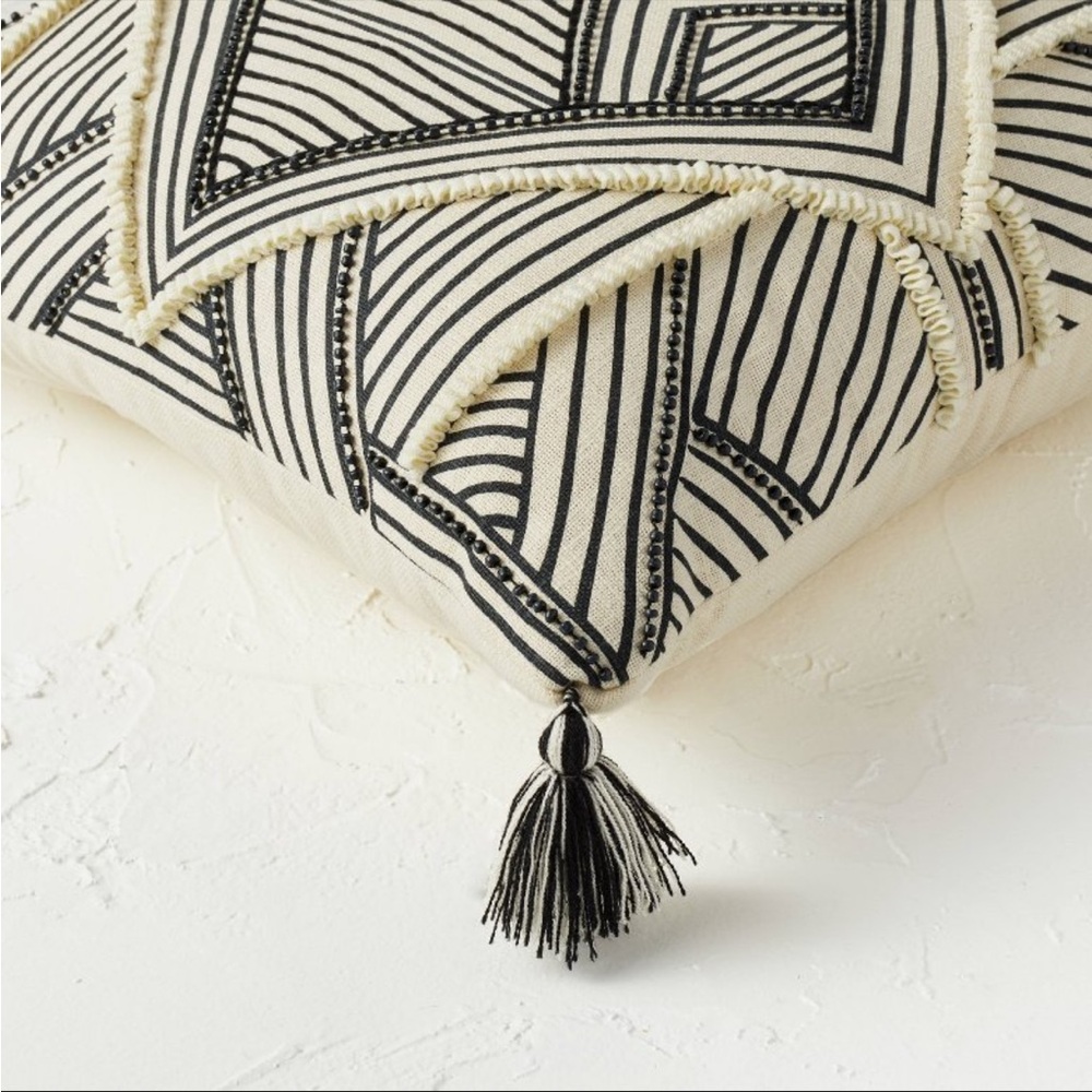 Sold Out Opalhouse Square Embellished Geometric Decorative Throw Pillow NWT - Picture 4 of 4